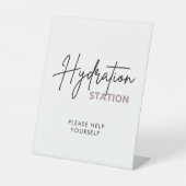 Elegant Wedding Nurse Hydration Station Drink Sockelschild (Vorderseite)