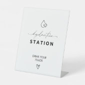 Elegant Wedding Nurse Hydration Station Drink Sockelschild (Vorderseite)