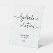 Elegant Wedding Nurse Hydration Station Drink Sockelschild (Vorderseite)