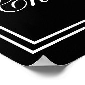 Elegant Wedding Open Bar Champagne Bar Sign Poster (Ecke)