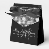 Elegant Wedding Party Glitzern Silver Geschenkschachtel (Vorderseite)