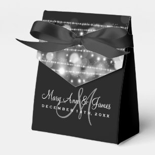 Elegant Wedding Party Glitzern Silver Geschenkschachtel