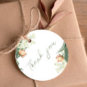 Elegant Wedding Peach Floral Vielen Dank Geschenkanhänger