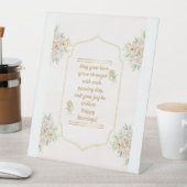 Elegant Wedding Pedestal Sign - Custom 10" x 12" Sockelschild (In Situ)