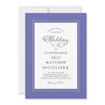 Elegant Wedding Periwinkle Blue Modern Calligraphy