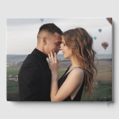 Elegant Wedding Photo Display Guest Book Gästebuch (Rückseite)