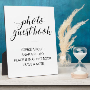 Elegant Wedding Photo Guest Book Sign Fotoplatte