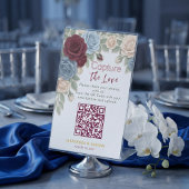 Elegant Wedding Photo Sharing With QR Code  Sockelschild