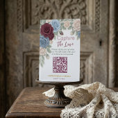 Elegant Wedding Photo Sharing With QR Code  Sockelschild