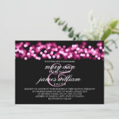 Elegant Wedding Pink Hollywood Glam Einladung (Stehend Vorderseite)