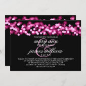 Elegant Wedding Pink Hollywood Glam Einladung (Vorne/Hinten)