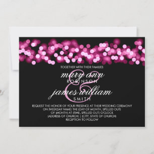 Elegant Wedding Pink Hollywood Glam Einladung