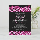 Elegant Wedding Pink Hollywood Glam Einladung (Stehend Vorderseite)