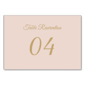 Elegant wedding placeholder tischnummer (Vorderseite)