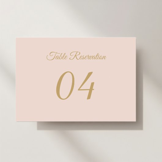 Elegant wedding placeholder tischnummer