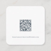 Elegant Wedding Plain Simple QR Code Begleitkarte (Rückseite)