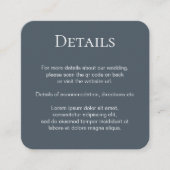 Elegant Wedding Plain Simple QR Code Begleitkarte (Vorderseite)