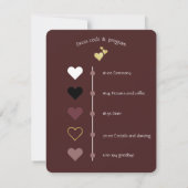 Elegant Wedding Program/ Dress Code Card Einladung (Rückseite)