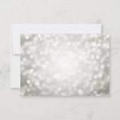 Elegant Wedding QR UAWG Bokeh Lights Silver RSVP Karte (Rückseite)