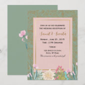 Elegant Wedding Reception Party Invitation Card Einladung (Vorne/Hinten)