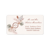 Elegant Wedding Return Address Label Adressaufkleber (Vorne)