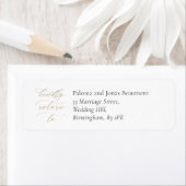 Elegant Wedding Return Address Label w Calligraphy (Insitu)
