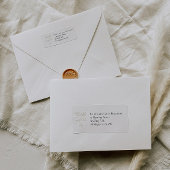 Elegant Wedding Return Address Label w Calligraphy