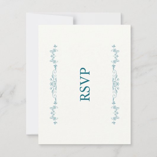 Elegant Wedding RSVP Card (Rückseite)