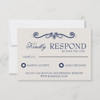 Elegant Wedding RSVP Card | Boho Old Money Vintage Karte
