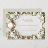Elegant Wedding RSVP Card Einladung (Vorne/Hinten)