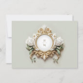 Elegant Wedding RSVP Card Einladung (Rückseite)