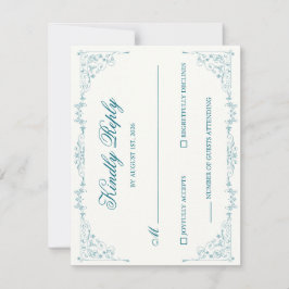 Elegant Wedding RSVP Card Karte