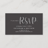Elegant "Wedding RSVP" Reminder Details Begleitkarte (Vorderseite)