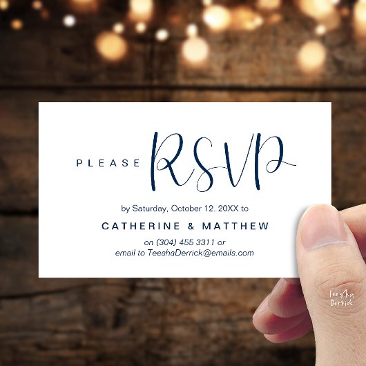  Elegant "Wedding RSVP" Reminder Details Begleitkarte