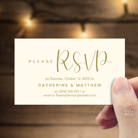  Elegant "Wedding RSVP" Reminder Details Begleitkarte