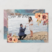 Elegant Wedding Save the Date Einladung (Vorne/Hinten)