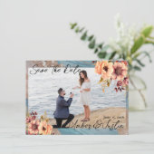 Elegant Wedding Save the Date Einladung (Stehend Vorderseite)