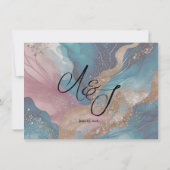 Elegant Wedding Save the Date Einladung (Rückseite)