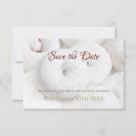 Elegant Wedding Save the Date Ethereal Doughnut (Vorderseite)
