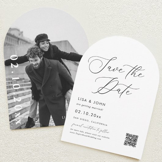 Elegant Wedding Save the Date Foto Einladung