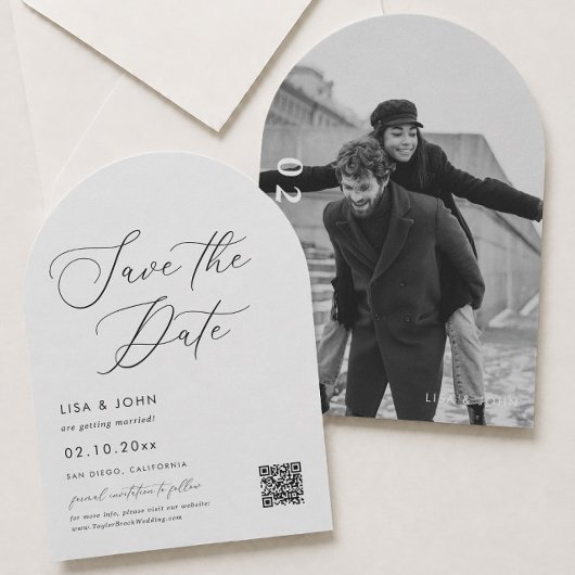 Elegant Wedding Save the Date Foto Einladung