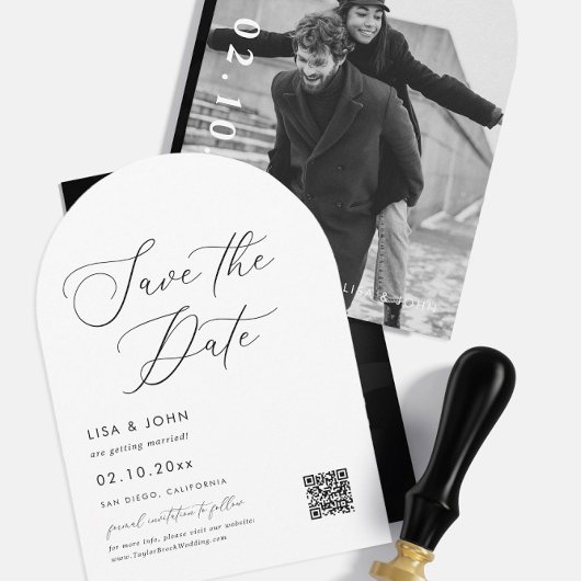 Elegant Wedding Save the Date Foto Einladung