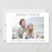 Elegant Wedding Save the Date Foto Magets Magneteinladung (Vorderseite)
