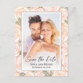 Elegant Wedding Save the Date Foto Postkarte (Vorderseite)