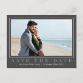 Elegant Wedding Save the Date Foto Postkarte (Vorderseite)