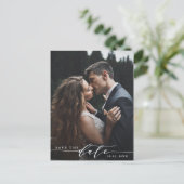 Elegant Wedding Save the Date Foto Postkarte (Stehend Vorderseite)