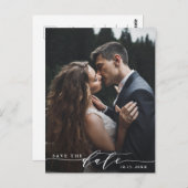 Elegant Wedding Save the Date Foto Postkarte (Vorne/Hinten)