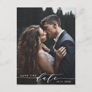 Elegant Wedding Save the Date Foto Postkarte