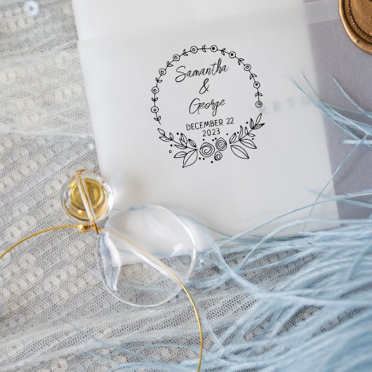 Elegant Wedding Save the Date Gummistempel