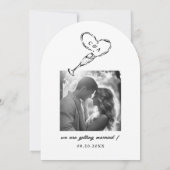 Elegant Wedding Save the Date Martini Tower Arch Einladung (Rückseite)